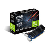 ASUS nVidia GeForce GT730-SL-2GD5-BRK 2GB GDDR5 Low Profile Graphics Card with Bracket For Silent HTPC Build (With I/O Port Brackets)