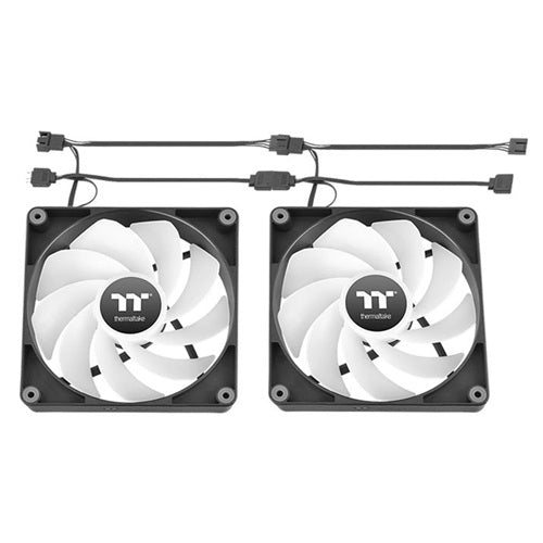 Thermaltake CL-F174-PL14SW-A, CT140 Reverse ARGB Sync PC Cooling Fan, Fan Size: 140mm, PWM, Airflow: 94.95CFM, Noise: 32.8dBA, Pack of 2, Black, 2 Year Warranty