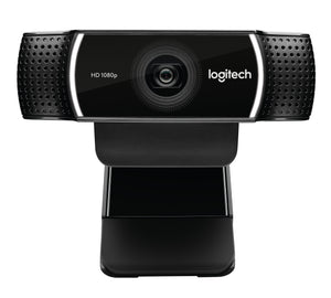 Logitech C922 Pro Stream Full HD Webcam 30fps at 1080p Autofocus Light Correction 2 Stereo Microphones 78° FoV 3mths XSplit License (> 960-001091)