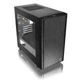 Thermaltake CA-1J1-00S1WN-00, Versa H17 Window, Micro-ATX Case, Drive Bays: 2x3.5", 2x2.5", Expansion Slot: 4, Motherboard Support: Mini-ITX/Micro-ATX, Pre-Installed Fan: 1x120mm, Black, 2 Year Warranty