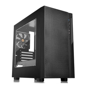 Thermaltake CA-1J4-00S1WN-00, Versa H18 Window, Micro-ATX, Drive Bays: 2x2.5", 2x3.5", Expansion Slot: 4, Motherboard Support: Mini-ITX/Micro-ATX, Pre-Installed Fan: 1x120mm, Black, 2 Year Warranty