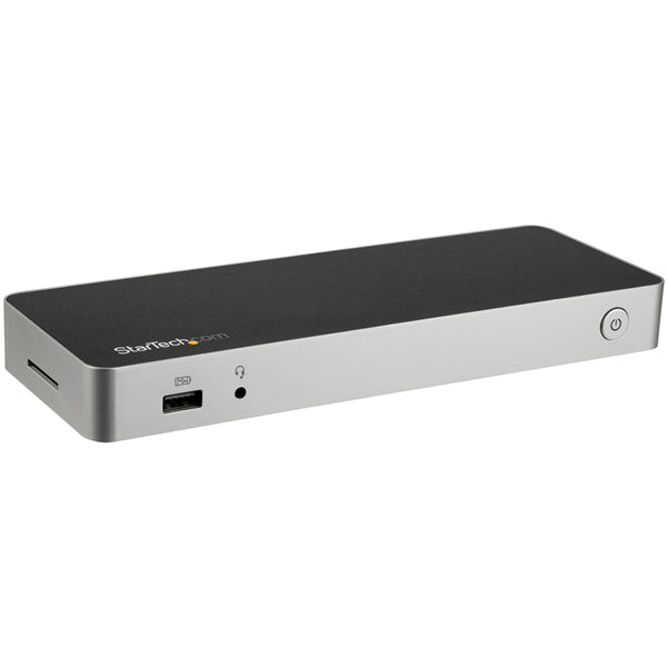 StarTech DK30CHDDPPD, Add dual monitors (4K HDMI and 4K DP) plus an SD card reader and multiple USB ports to your laptop plus power and charge as you work, Dual Monitor USB-C Dock connects your USB C laptop to two 4K monitors: 1x DisplayPort (DisplayLink)