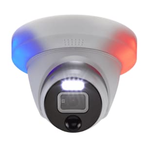 4K ENFORCER IP DOME CAMERAS WITH CONTROLLABLE RED BLUE FLASHING LIGHTS SPOTLIGHTS SIRENS