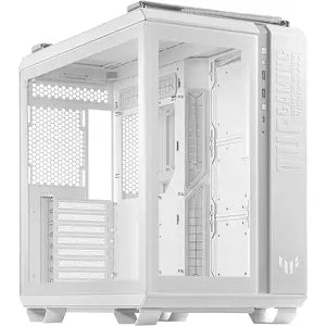 ASUS GT502 Tuf Gaming Case White Edition MID Tower ATX Case Tempered Glass Panel Support 360mm Cooler supports ATX PSUs up to 200mm. graphics card up to 400mm