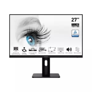 MSI Black 27in IPS FHD 100Hz 4ms DP HDMI VGA Adjustable Stand Speakers 3Y