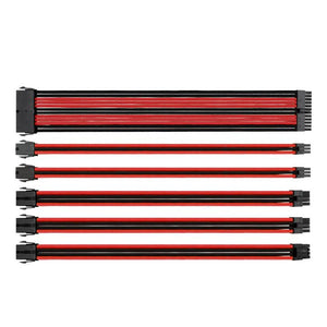 Thermaltake AC-033-CN1NAN-A1, TtMod Sleeve Cable, Red/Black, Heatshrinkless Cabling, Universal Compatibility, 1 Year Warranty