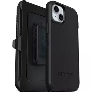 OtterBox Defender Apple iPhone 15 Plus / iPhone 14 Plus (6.7") Case Black - (77-92542), DROP+ 4X Military Standard,Included Holster,7 Years Warranty