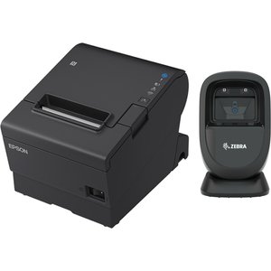 EPSON POS BUNDLE x10 TM-T88VII-612 Desktop Direct Thermal Printer -x10 DS9308 Black USB ZEBRA