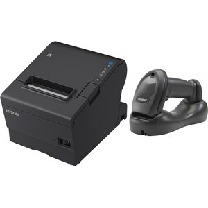 EPSON POS BUNDLE x1 TM-T88VII-612 Desktop Direct Thermal Printer -x1 LI4278 Black with Stand USB ZEBRA