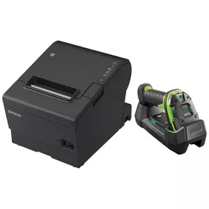 EPSON POS BUNDLE x1 TM-T88VII-612 Desktop Direct Thermal Printer -x1 LI3678-ER Rugged USB Kit ZEBRA