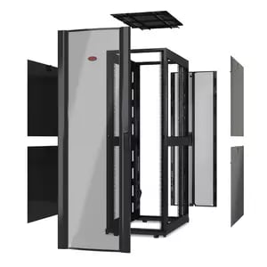 APC NETSHELTER SX 48U 600MM WIDE X 1200MM DEEP ENCLOSURE WITH SIDES AND NO DOORS BLACK
