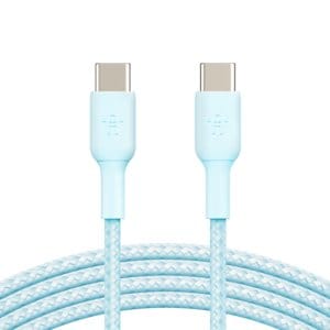 BoostCharge 1m USB-C to USB-C Braided Cable - Blue