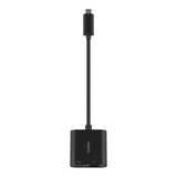 Belkin USB-C to Ethernet + Charge Adapter - Black(INC019BTBK), USB-C Power Delivery up to 100W, Ethernet connection supporting 10/100/1000 Mbps