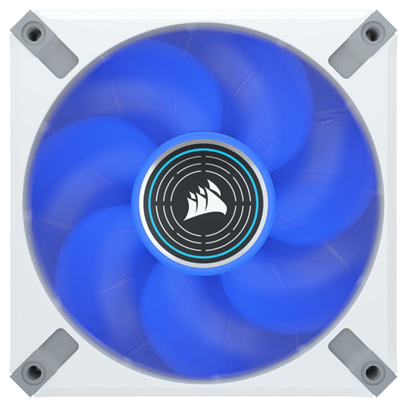 Corsair ML ELITE Series, ML120 LED ELITE WHITE, 120mm Magnetic Levitation Blue LED Fan with AirGuide, Single Pack(LS)