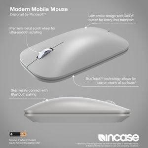 MICROSOFT Incase Modern Mobile Mouse EN/ZH/KO/TH Platinum APAC