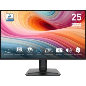 MSI Black 24.5in/IPS/FHD/120Hz/1ms/DP HDMI VGA/Speakers/3Y