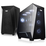 IN WIN PRISM Mid Tower Chassis including 4*12cm ARGB FANs at Rear panel and Side panel.