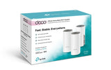 TP-Link Deco E4(3-pack) AC1200 Whole Home Mesh Wi-Fi System, ~370sqm Coverage