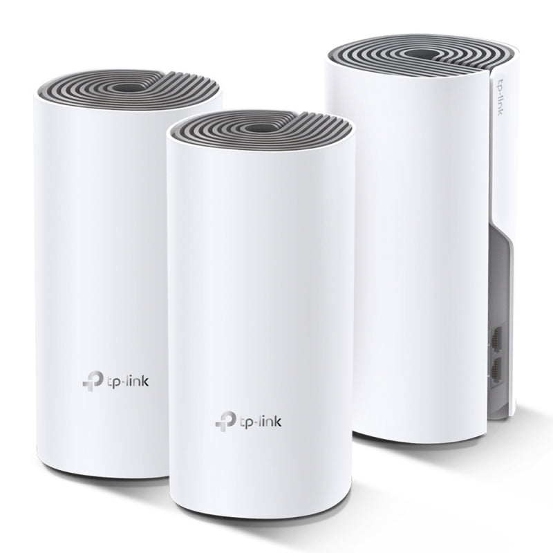 TP-Link Deco E4(3-pack) AC1200 Whole Home Mesh Wi-Fi System, ~370sqm Coverage