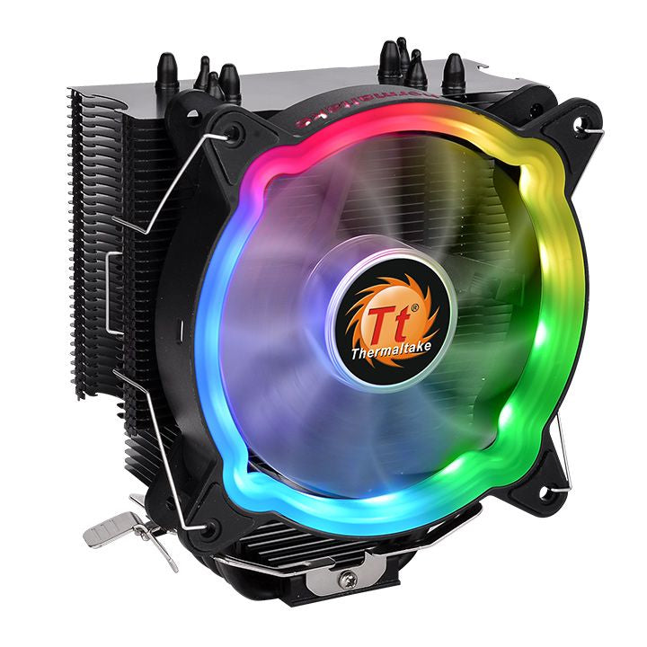 Thermaltake CL-P065-AL12SW-A, UX200 ARGB Lighting CPU Cooler, 120mm, Hydro bearing, LGA 1200/1156/1155/1151/1150/775 AM4/AM3+/AM3/AM2+/AM2/FM2/FM1,1 Year Warranty