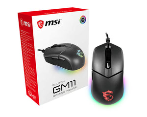 MSI CLUTCH-GM11, Clutch GM11 Gaming Mouse, Buttons: 6, 5000dpi, Wired, 1.8m, Black, 1 Year Warranty