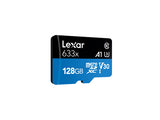 Lexar LSDMI128BB633A, High-Performance 633X MicroSDHC, 128GB, UHS-I, Read Speed: Up to 100MB/s, Write Speed: Up to 45MB/s, 10 Year Warranty