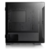 Thermaltake CA-1Q9-00S1WN-00, S100, Micro-ATX, Tempered Glass, Drive Bays: 2x2.5", 2x3.5" or 2x2.5", Expansion Slot: 4, Motherboard Support: Mini-ITX/Micro-ATX, Pre-Installed Fan: 1x120mm, Black, 2 Year Warranty