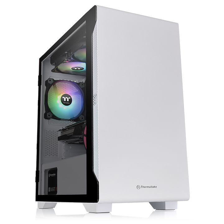 Thermaltake CA-1Q9-00S6WN-00, S100, Micro-ATX, Tempered Glass, Drive Bays: 2x2.5