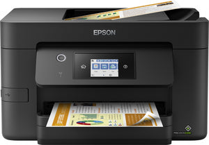 Epson C11CJ07502, WF-3825 Workforce Pro 4 Color Inkjet Printer, Multifunction, Print/Copy/Scan/Fax, Pages Per Minute A4: 21, Wireless/Ethernet, 1 Year Warranty