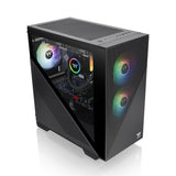 Thermaltake CA-1S4-00S1WN-00, Divider 170 TG ARGB, Mid-Tower, Tempered Glass, Drive Bays: 2x3.5"/2.5"or 3x2.5", Expansion Slot: 4, Motherboard Support: Mini-ITX/Micro ATX, Pre Installed Fan: 3x120mm, Black, 1 Year Warranty