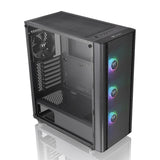 Thermaltake CA-1Q5-00M1WN-03, V250 TG ARGB Air, Mid-Tower, Tempered Glass, Drive Bays: 2x3.5”, 2x2.5”or 4x2.5", Expansion Slot: 7, Motherboard Support:  ATX/Mini ITX/Micro ATX, Pre-Installed Fan: 3x120mm, Black, 3 Year Warranty