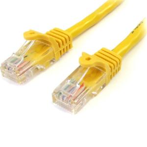 2 m Yellow Cat5e Snagless RJ45 UTP Patch Cable - 2m Patch Cord - Ethernet Patch Cable - RJ45 Male to Male Cat 5e Cable