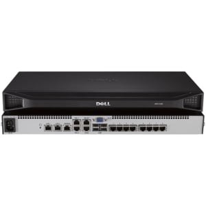 DELL DMPU108E 8-PORT REMOTE KVM SWITCH WITH ONE REMOTE ONE LOCAL USER SINGLE POWER SUPPLY