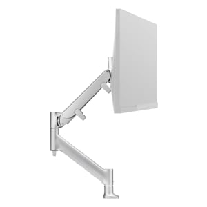 ATDEC HEAVY DYNAMIC MONITOR ARM DESK MOUNT - SILVER - UP TO 49IN - BUILT-IN ARM ROTATION LIMITER - QUICK DISPLAY RELEASE - VISUAL SPRING TENSION GAUGE - TOOL-FREE ADJUSTABLE MONITOR HEIGHT TILT PAN