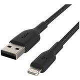 BOOST CHARGE LIGHTNING TO USB-A BRAIDED CABLE 1M BLACK