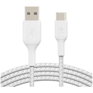 BOOST CHARGE USB-A to USB-C Cable_Braided 2M White