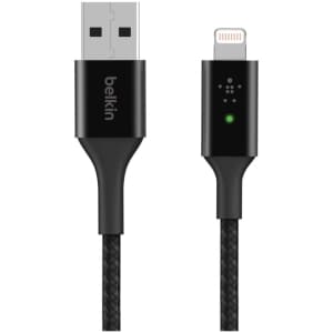 Smart LED USB-A to Lightning Cable Black