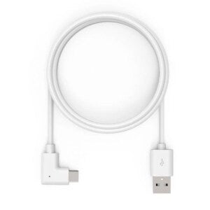 COMPULOCKS 6ftUSB-A to 90-Degree USB-C Cable WHITE