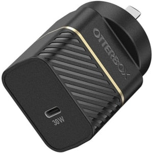 OTTERBOX OB 1PRT WALL CHGR TYP I 30W USB-C PD GAN BLACK SHIMMER