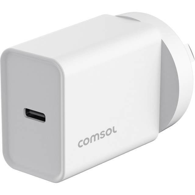 2x Comsol 20W USB-C Wall Charger White
