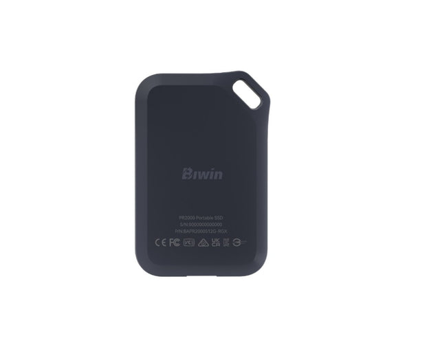 BIWIN BIW-PR2000-2TB Amber PR2000 Black Portable SSD with IP67 R/W up to  2000mb/s / 1800mb/s -2TB