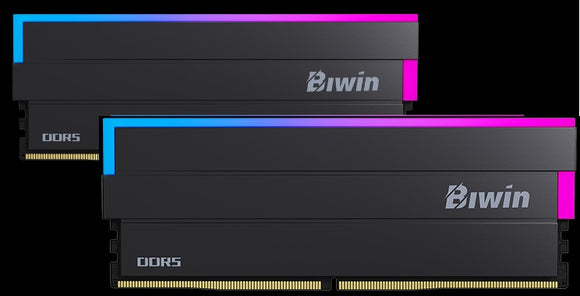 BIWIN DDR5 Memory DW100 RGB 6000mhz 32kits (16GB*2) CL34 White Black Opal (Gaming) BXH53260HX1-D34DS