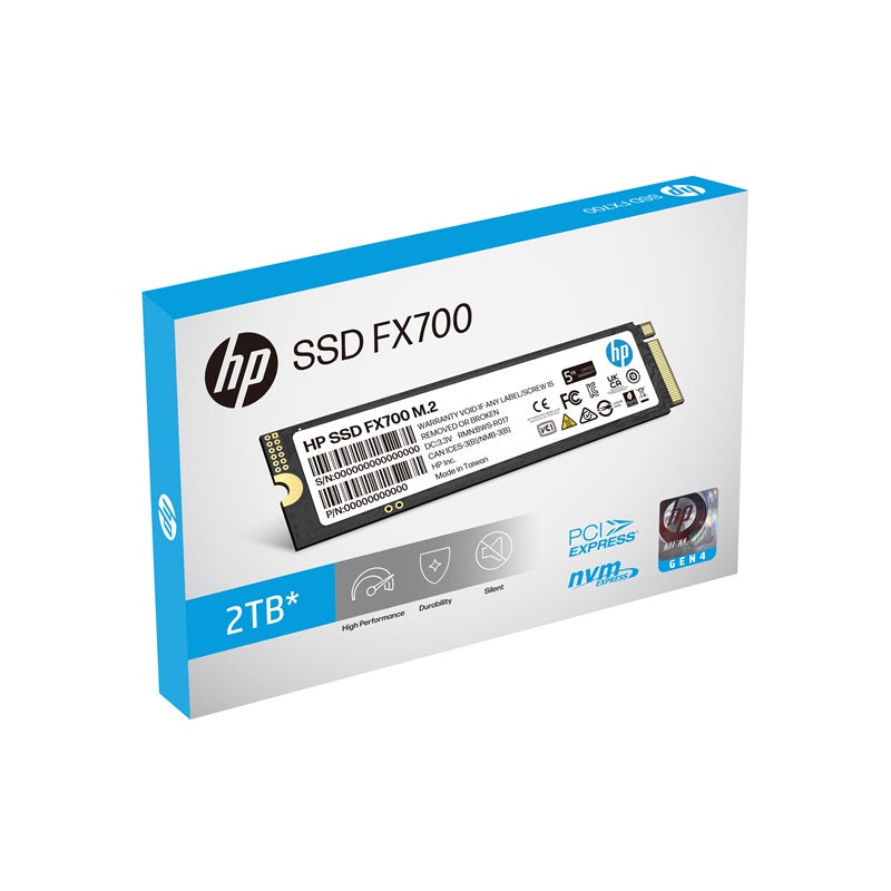 HP FX700 2TB PCIe Gen 4x4 M.2 NVMe 2.0 SSD 7200MB/s & 6200MB/s Low power consumption