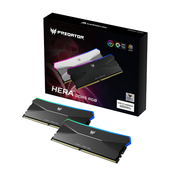 BIWIN (PREDATOR) PREDATOR HERA DDR5 64GB Black 48GBx2 6400Mhz 1R8 CL32 Supports Intel XMP 3.0 and AMD EXPO  CL32-39-39-102 1.35 V
