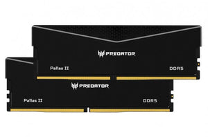 PREDATOR PALLASII DDR5 64GB Black 32GBx2 6000Mhz 1R8 CL32 Supports Intel XMP 3.0 and AMD EXPO CL32-38-38-76 1.35 V