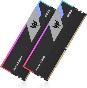 PREDATOR VESTAII 64GB 32GBx2 Black RGB DDR5 Memory 6000Mhz 2R*8 CL32