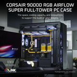 Corsair iCUE LINK 9000D RGB AIRFLOW Super-Tower PC Case Black