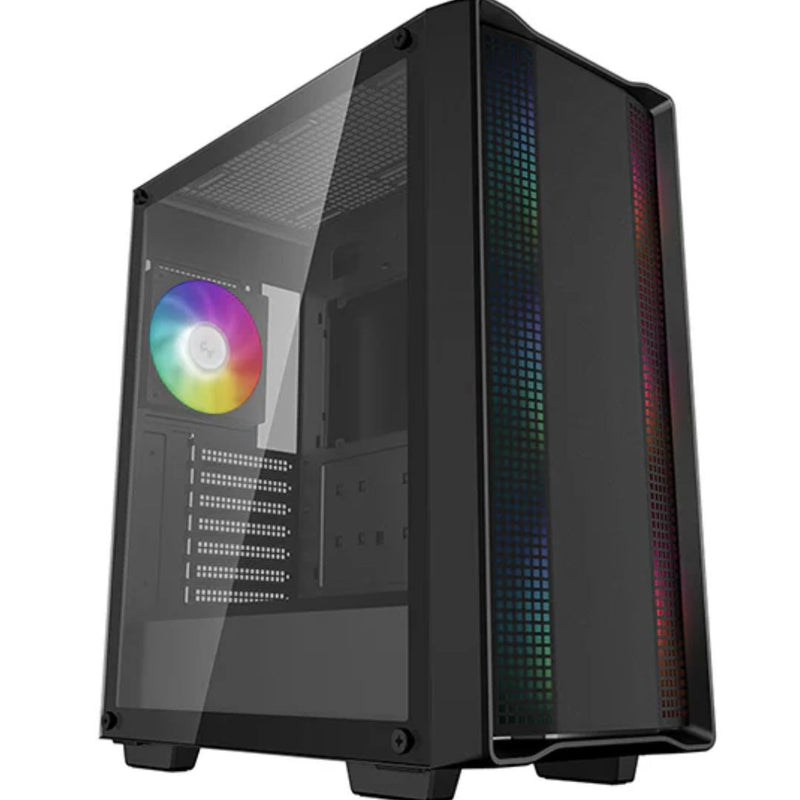 DeepCool CC560 ARGB V2 Mid-Tower Case Full-Sized Tempered Glass Window, 4 x Pre-installed A-RGB Fans 120mm, 2x 3.5