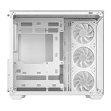 DeepCool CG530 4F WH ATX Case, Tempered Glass, 4 Pre-Instaled Fans, USB3.0×2、Gen2 Type-C x1、Audio/Mic×1, Cable,  Supports Rear Connect