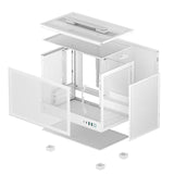 DeepCool CH160 MESH WH Ultra-Portable Mini-ITX Case, 2x USB 3.0, 1x USB-C 3.2, HD Audio, High Airflow Panels